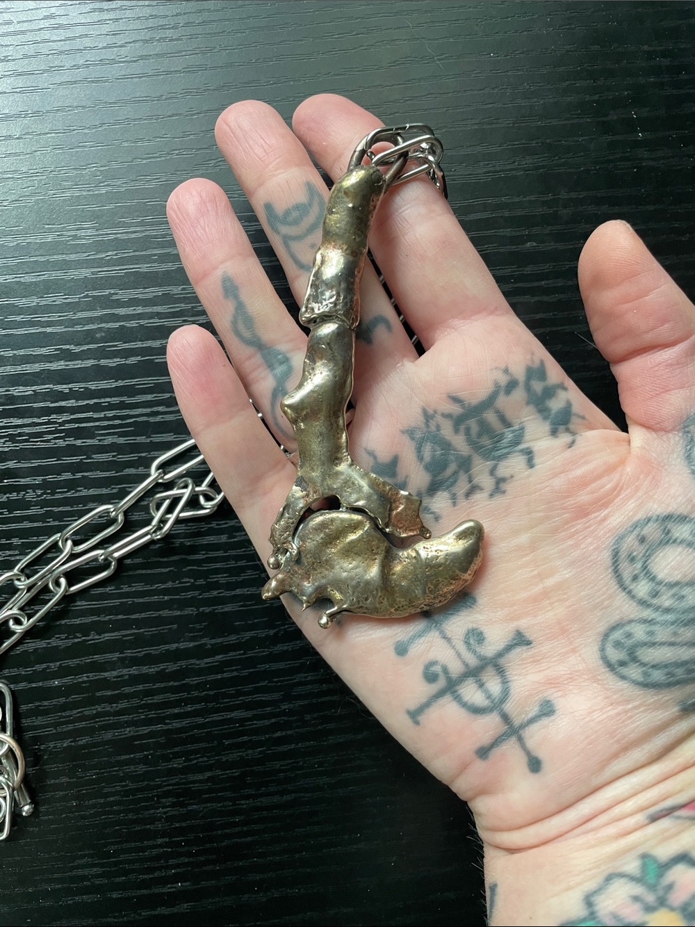 Handmade Reaper Scythe Pendant - Picture 2 of 3